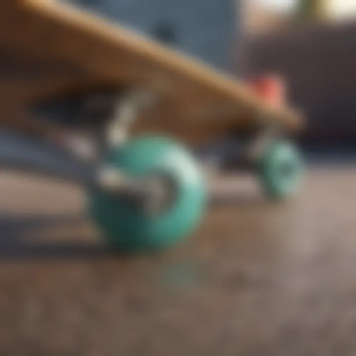 Close-up of skateboard materials emphasizing quality and durability