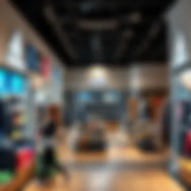 Interior layout of the Adidas Tanger Outlet highlighting shopping spaces