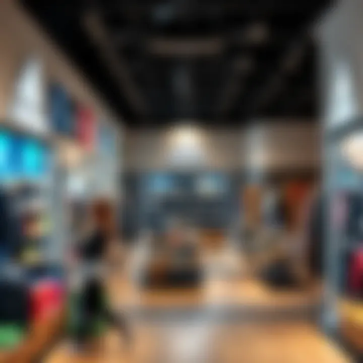 Interior layout of the Adidas Tanger Outlet highlighting shopping spaces