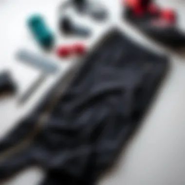 Flat Lay of Zip Up Pants with Skate Accessories Aesthetic flat lay of adidas zip up pants with skate accessories