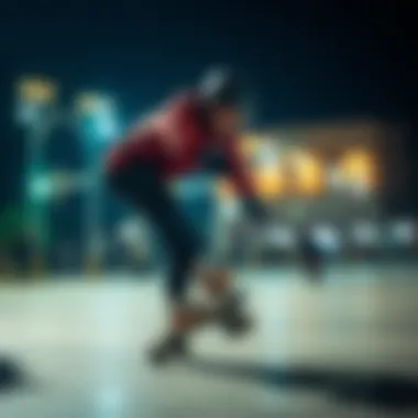 A demonstration of advanced inline skating techniques