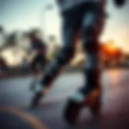 A thrilling moment captured in aggressive inline skating