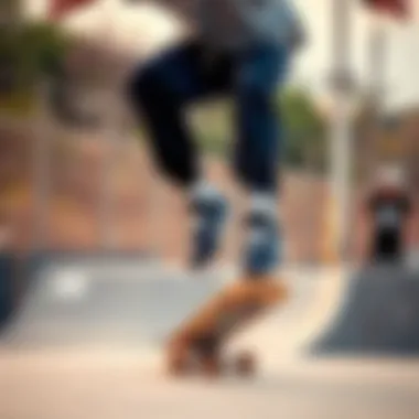 Athlete performing a trick while wearing cuffed joggers