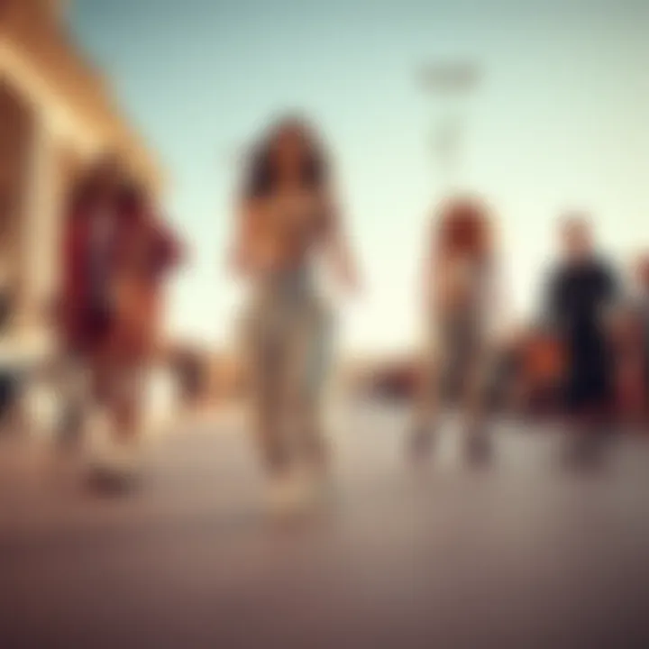 A fashion-forward look showcasing baggy sweats on the runway