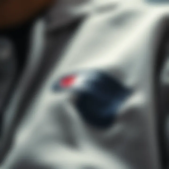 Close-up of Champion apparel details and textures