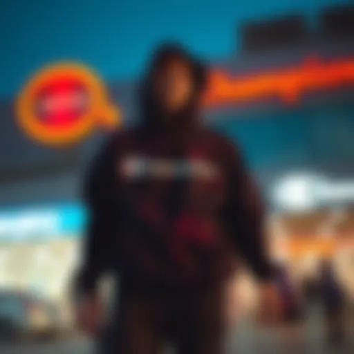 Stylish urban setting showcasing Champion clothing