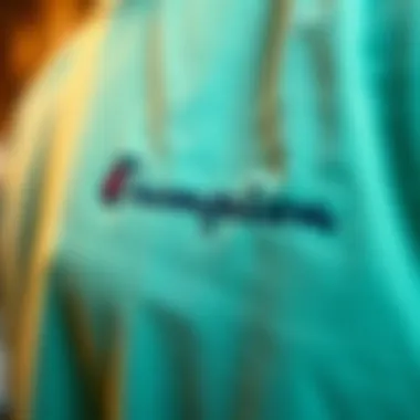 A close-up of the Champion Heritage Tee fabric texture