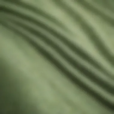 Close-up of the fabric texture of a light green sweatshirt