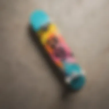 Collage of color blocked skateboard designs