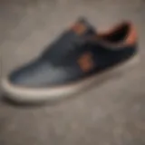 Detailed view of Etnies Windrow Vulc showing its unique design features