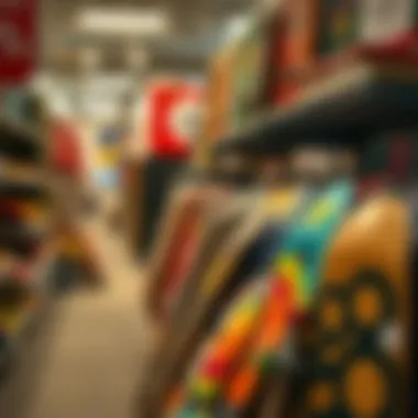 A graphic representation of online shopping for skateboards