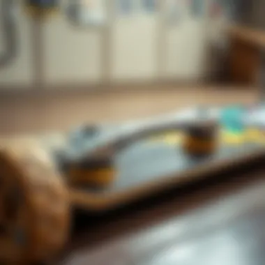 A close-up of skateboard components highlighting quality features