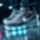 Close-up of Nike skate shoes showcasing advanced grip technology