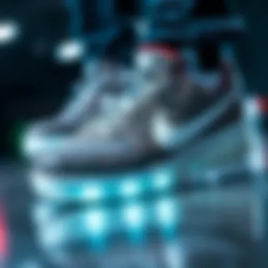 Close-up of Nike skate shoes showcasing advanced grip technology