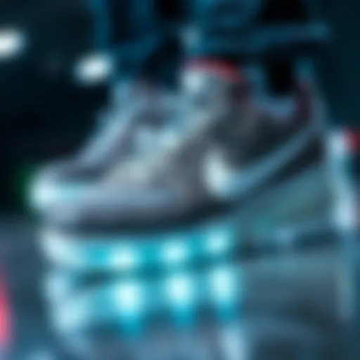 Close-up of Nike skate shoes showcasing advanced grip technology