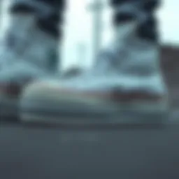 Close-up of the Converse Hi Lift Platform showcasing its unique design and material texture