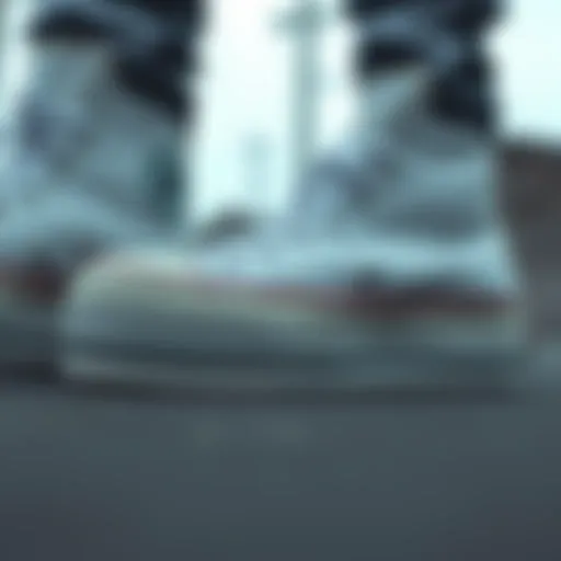 Close-up of the Converse Hi Lift Platform showcasing its unique design and material texture