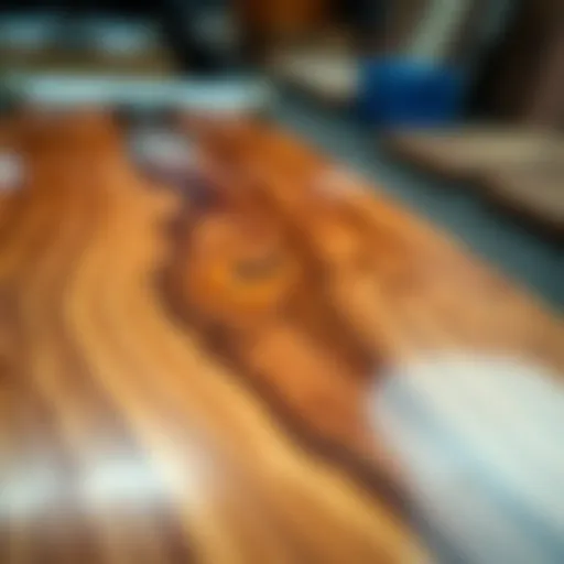 Close-up of high-quality wood grains used in skate deck construction