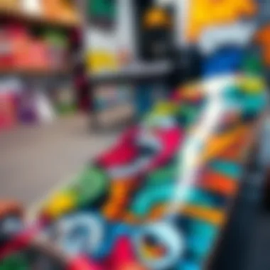 A skateboard deck displaying unique Creature graphics