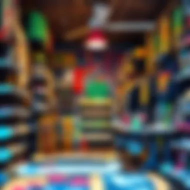 Interior of Creature Skate Shop filled with skateboards and apparel