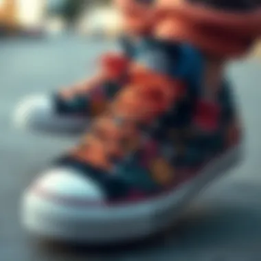 Vibrant floral embroidery on Chuck Taylor sneakers