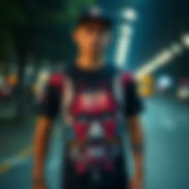 Custom graphic tee representing individuality in skate culture