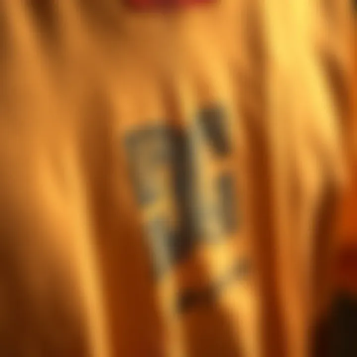 A close-up of the fabric texture of a DC T-shirt, emphasizing quality and durability.