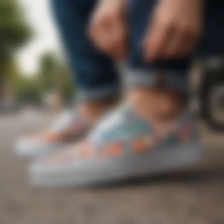 Group of diverse skateboarders wearing Vans Authentic sneakers