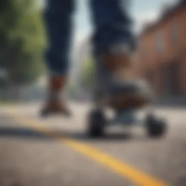 Safety gear including helmet and knee pads next to an electric skateboard.