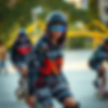 Emerging designer showcasing unique skate fashion collection