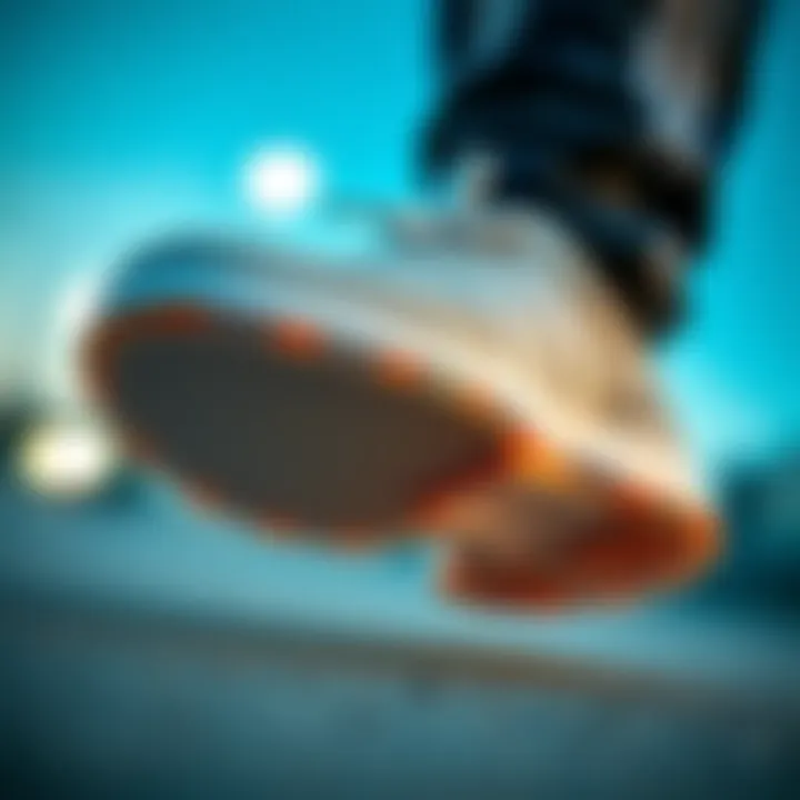 A detailed view of the technology behind clear soles in Adidas shoes illustrating performance enhancement