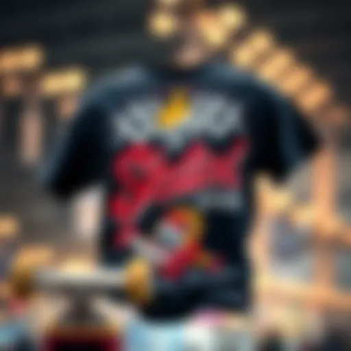 Vibrant graphic tee showcasing iconic skate culture designs