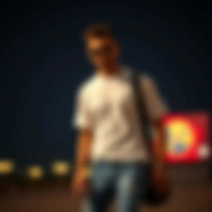 Stylish white t-shirt paired with denim for a casual look