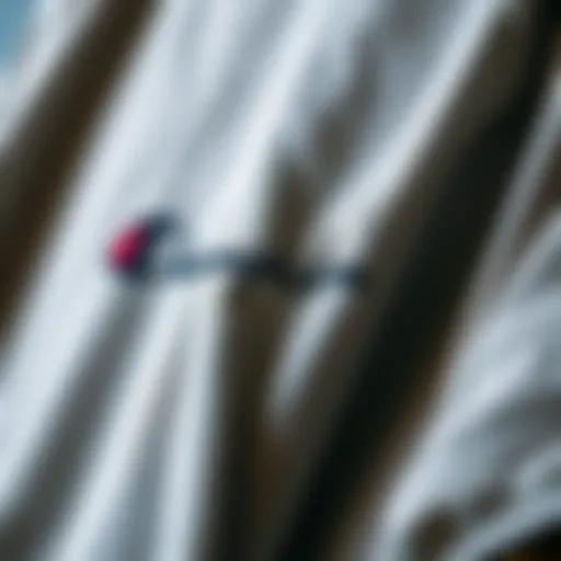Close-up view of the Champion Heritage Tee fabric showcasing quality and texture