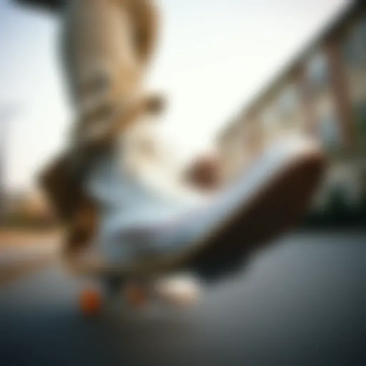 Fashionable outfit paired with cream Chuck Taylor high tops