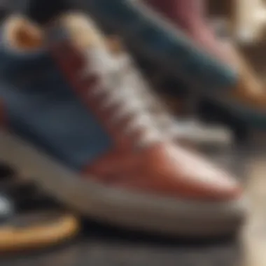 Close-up of high-quality discounted shoes