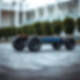 Sleek electric skateboard showcasing robust design and features