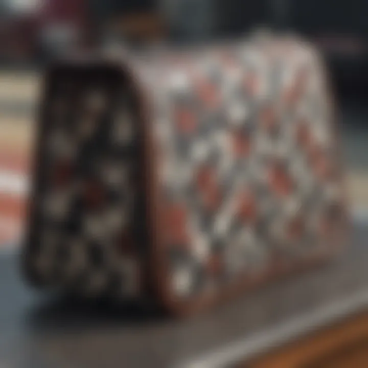 Close-up of Vans checkered purse showcasing its unique pattern