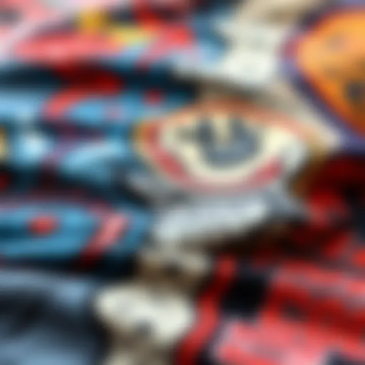 Artistic Fabric Patterns on Graphic Tube Tops Close-up of fabric patterns used in graphic tube tops