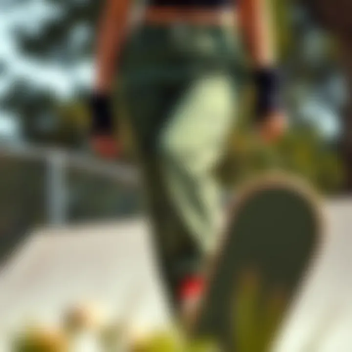 Versatile styling options for green camouflage pants