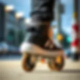 Stylish hi top Heelys showcasing their unique design