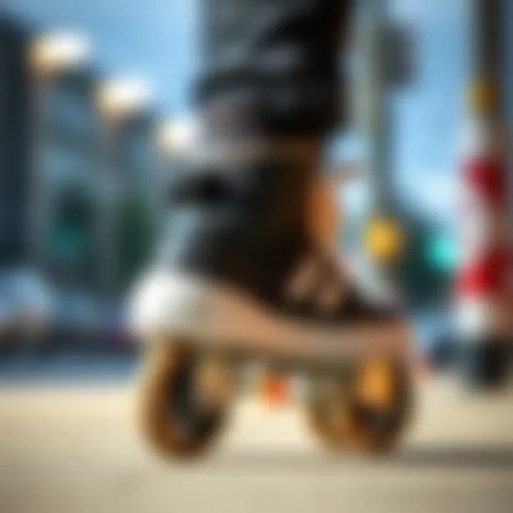 Stylish hi top Heelys showcasing their unique design