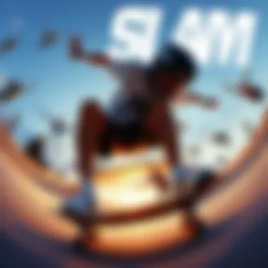 An engaging collage of skateboarding trends influenced by Slam Magazine