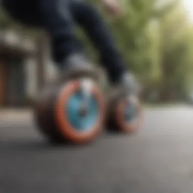 Testing Performance of Impala Roller Skate Wheels Skater testing the performance of Impala roller skate wheels on a smooth surface.