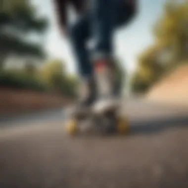 Skateboarder enjoying a ride with Impala skates