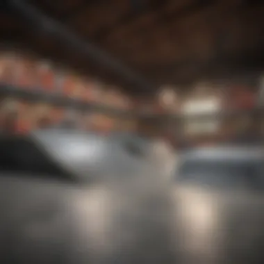 Vibrant Indoor Skate Park A stunning indoor skate park showcasing various ramps and obstacles.