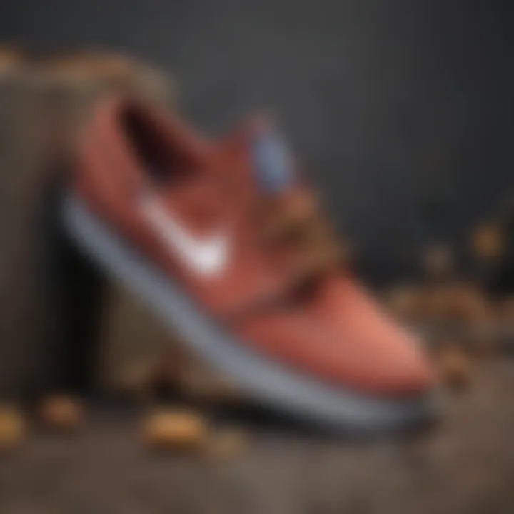 Close-up of the unique design elements of Janoski shoes