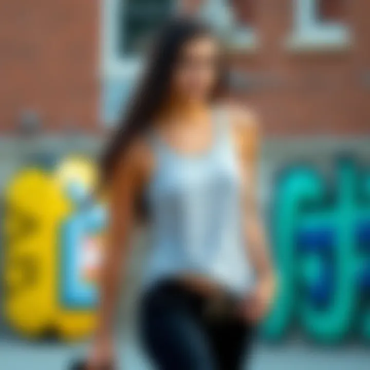 Casual styling options with loose fit racerback tank