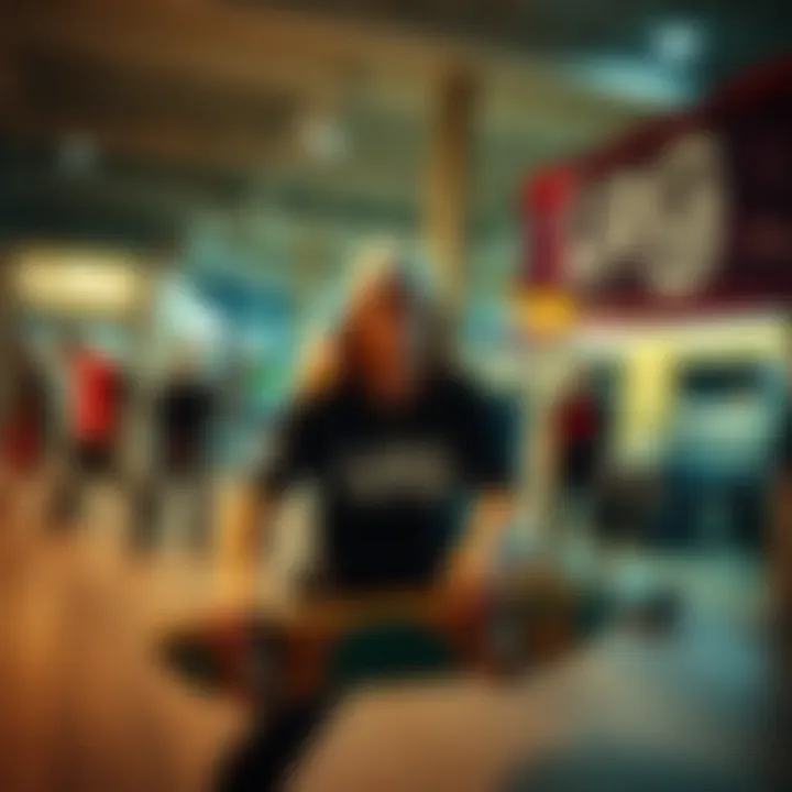 A dynamic scene of skateboarding culture infused with LRG apparel