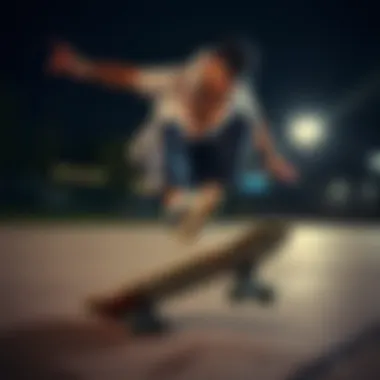 Skateboarder performing a trick while wearing Marana shoes